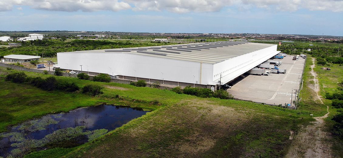 Vista dos fundos do condomínio logístico