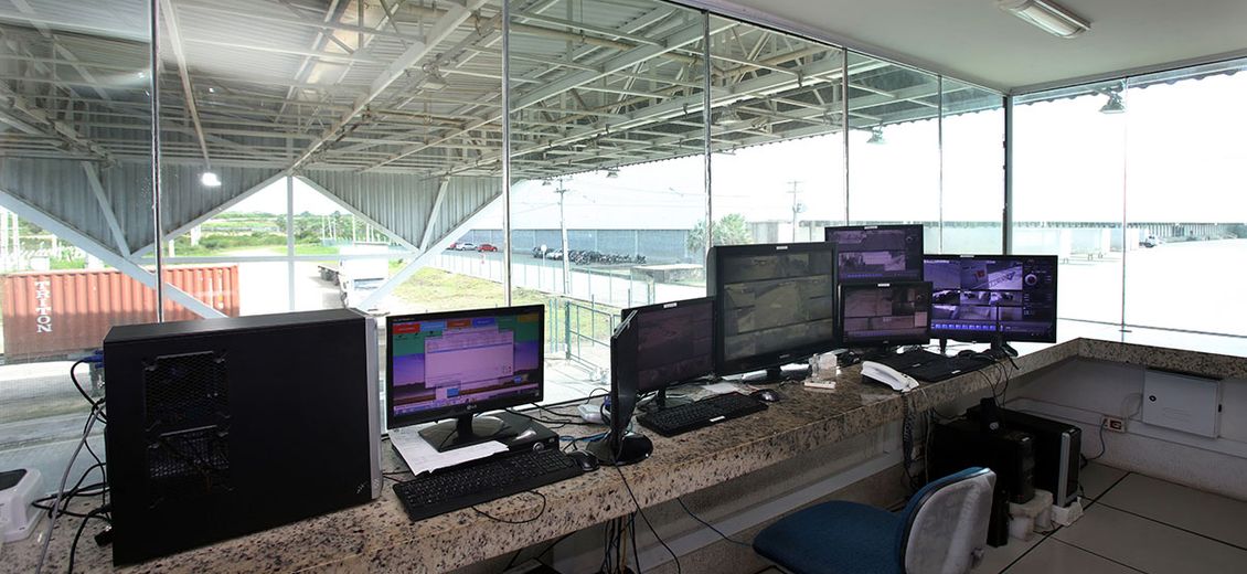 Controle de CFTV dentro da guarita blindada